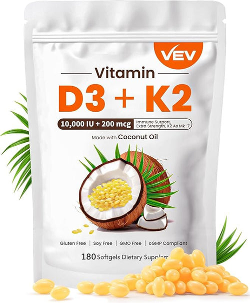 Vitamin D3 K2 Supplement Softgels